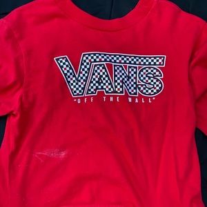 Bright Red Vans Long Tee